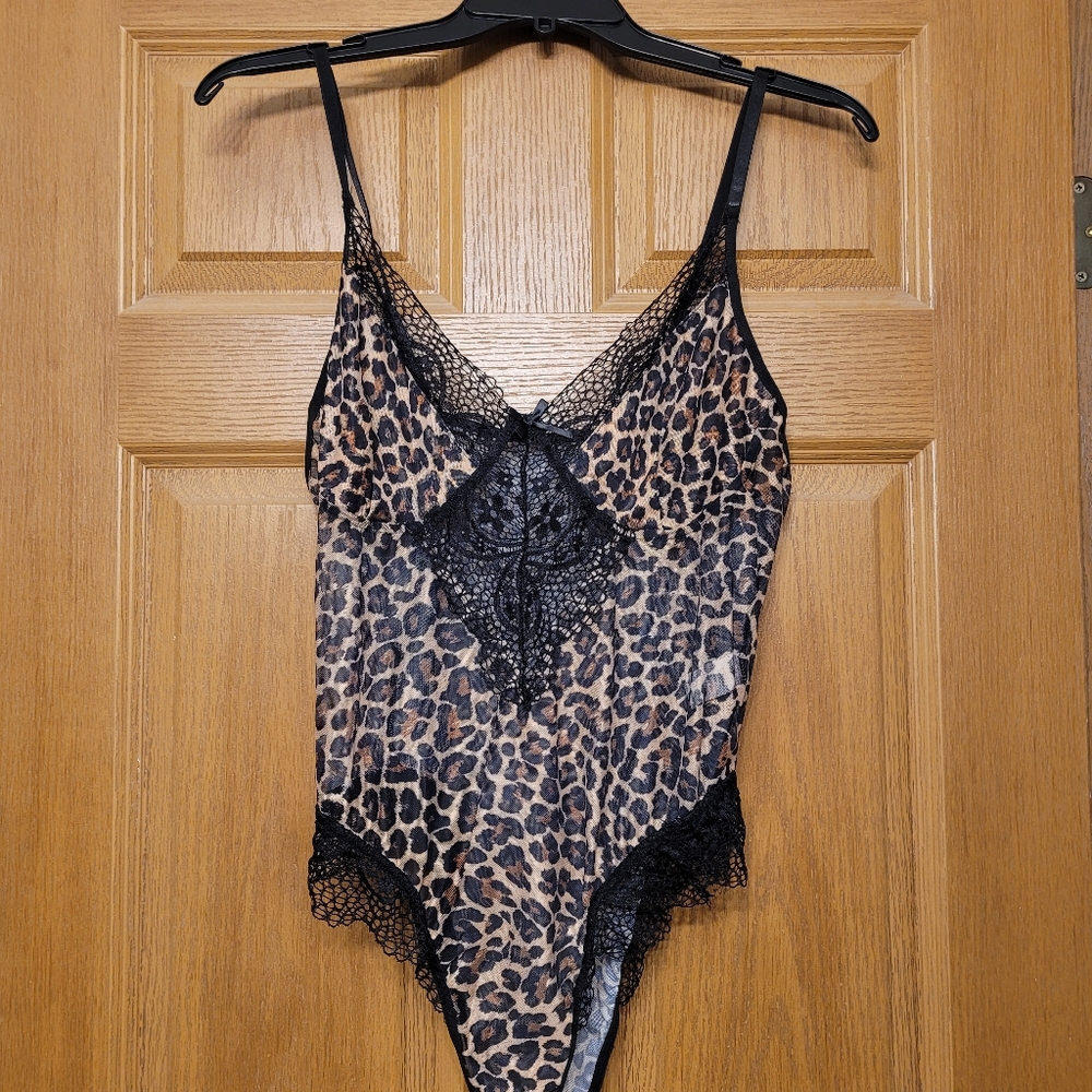 Leopard Lace Teddy Bodysuit